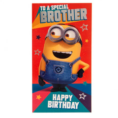 Despicable Me 3 Minion Birthday Card Brother LKT Sport Entertainment>Movies>Despicable Me Greeting Cards
