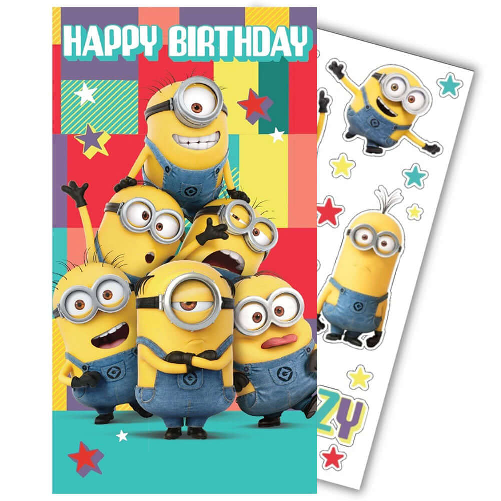 Despicable Me Birthday Card With Stickers LKT Sport Entertainment>Movies>Despicable Me Greeting Cards