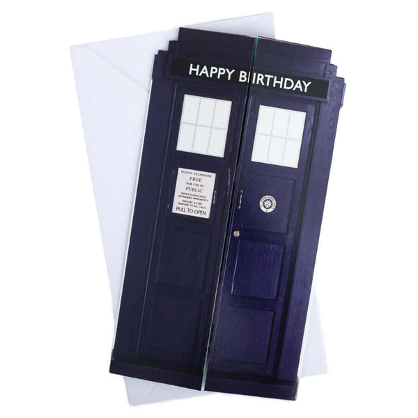 Doctor Who Tardis Birthday Card LKT Sport Colourful gloss finish birthday cardFeaturing the famous TardisInside features a Sontaran and the message reads 'Happy Birthday, Prepare to celebrate'With a plain white envelopeOfficial licensed productApprox 22.5