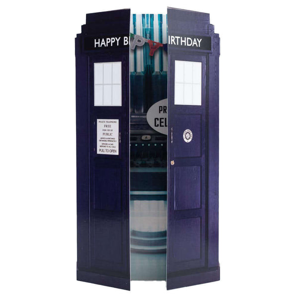 Doctor Who Tardis Birthday Card LKT Sport Colourful gloss finish birthday cardFeaturing the famous TardisInside features a Sontaran and the message reads 'Happy Birthday, Prepare to celebrate'With a plain white envelopeOfficial licensed productApprox 22.5