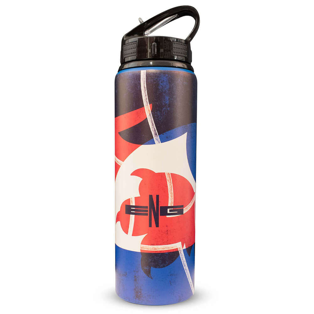 England FA Aluminium 3 Lions Drinks Bottle LKT Sport Vibrant 3 Lions design aluminium drinks bottleFeaturing a full colour England FA crestCanteen quench cap with a closable drinking spoutOfficial licensed productApprox 750ml (25oz)Approx 26cm tall, 7cm i