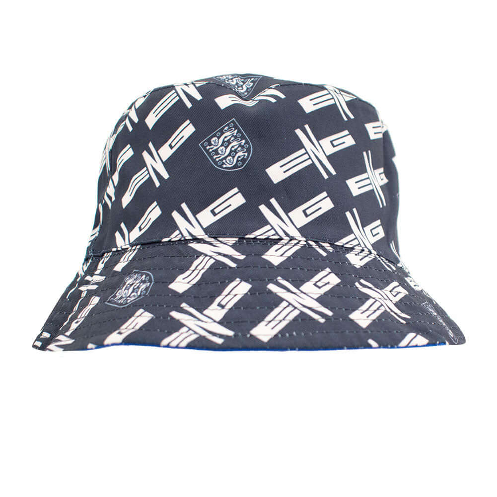 England FA Bucket Hat LKT Sport Fitted reversible bucket hat in royal blue, with a nave and white pattern on reverseFeatures a full colour woven England crest100% cotton, handwash onlyOfficial licensed productAdult, to fit approx 58cm Bucket Hats
