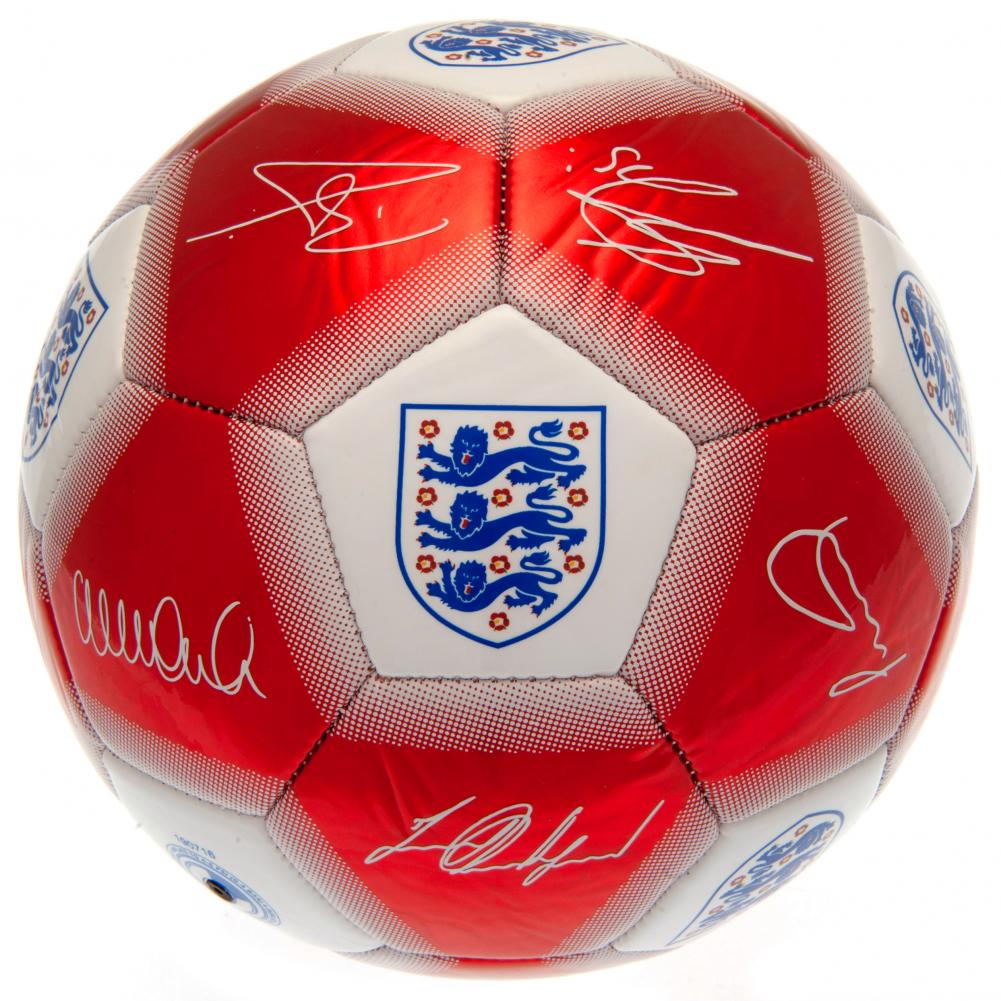 England FA Red & White Signature Football LKT Sport Football>International>England FA Soccer Balls