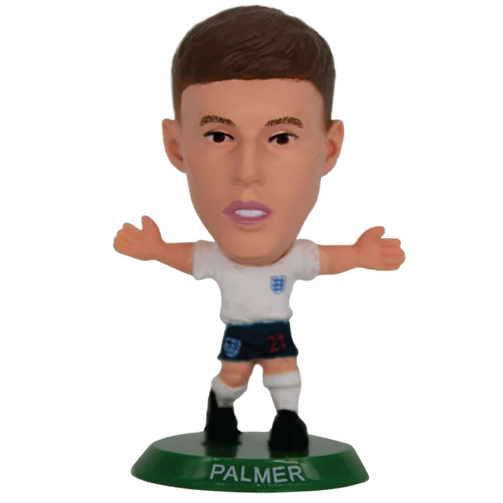 England FA SoccerStarz Palmer LKT Sport Cole Palmer Soccerstarz collectable figureFeatures classic England home kitStands 5cm tall on a green baseOfficial licensed productApprox 5cm x 2.5cm x 2.5cm Action Figures