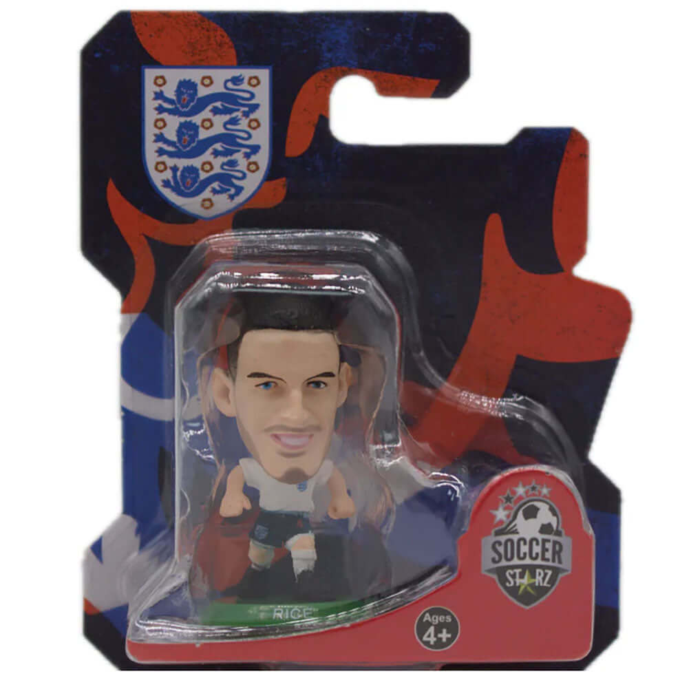 England FA SoccerStarz Rice LKT Sport Declan Rice Soccerstarz collectable figureFeatures classic England home kitStands 5cm tall on a green baseOfficial licensed productApprox 5cm x 2.5cm x 2.5cm Action Figures