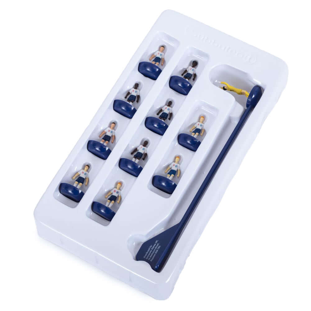 England FA Subbuteo Team LKT Sport Subbuteo, the classic table football game is back.Enjoy this compact game for 2 players anywhere you like!Features 10 England outfield players, plus the goal keeperSuitable for ages 6+Official licensed productPlayers app