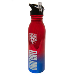 England FA UV Metallic Drinks Bottle LKT Sport Stainless steel fade metallic camping style water bottleStriking UV metallic finish with white England crest and textScrew top lid with a closable clear drinking spoutOfficial licensed productApprox 700ml (24