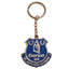 Everton FC Crest Keyring LKT Sport Metal crest shaped keyring with chain and split ring Die stamped design with royal blue enamel infill Metal alloy with silver style finish Official licensed product Approx 30mm x 30mm On a header card Keychains