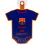 FC Barcelona Baby On Board Sign LKT Sport Blue bodysuit design baby on board notice Featuring the Barca crest and Baby On Board! text Comes with suction pads ready for hanging in your car Official licensed product Approx 18cm x 16cm On a header card Vehic