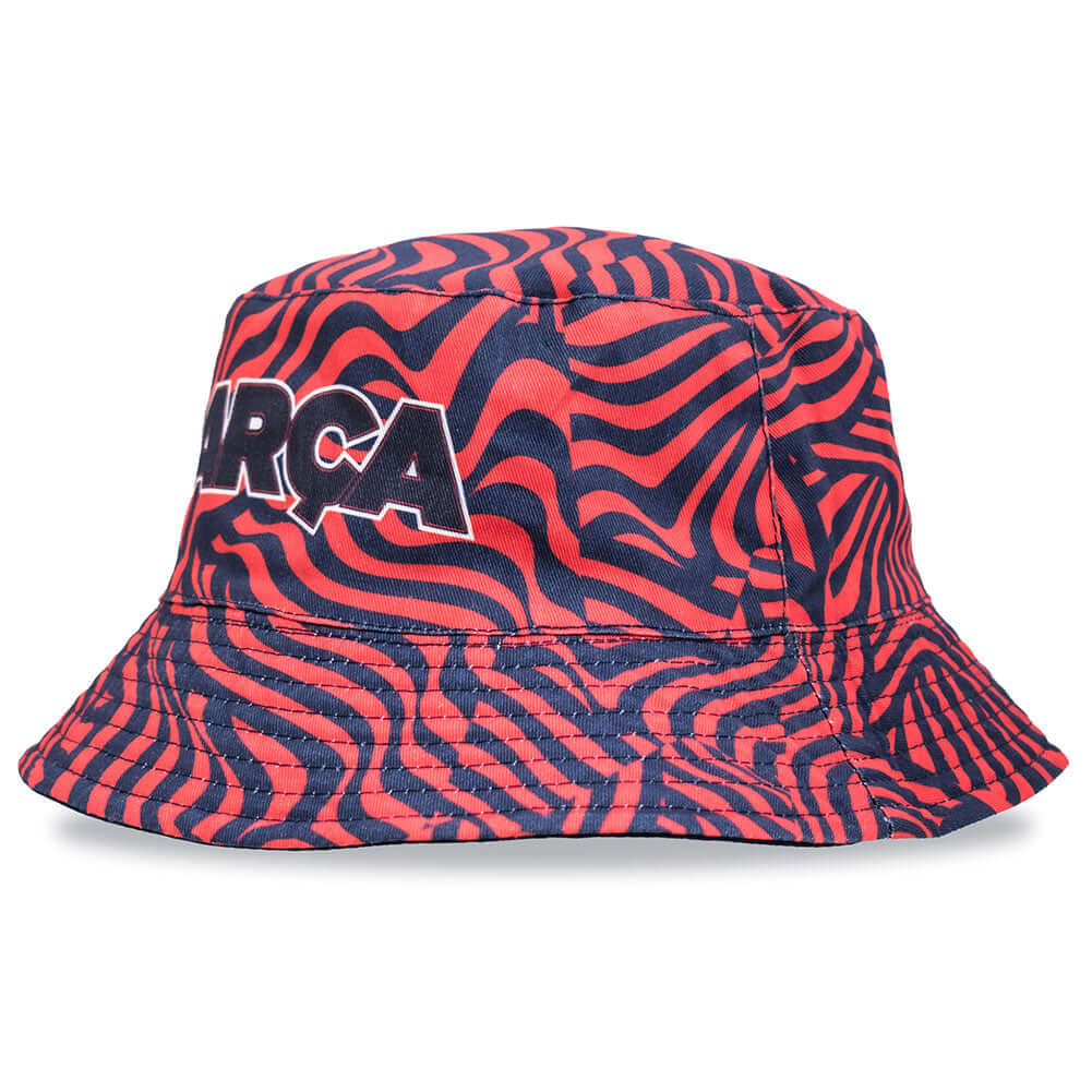 FC Barcelona Bucket Hat LKT Sport Fitted reversible bucket hat in navy with a red and navy pattern on reverseFeatures a woven FCB crestOfficial licensed productAdult, to fit approx 58cm Bucket Hats