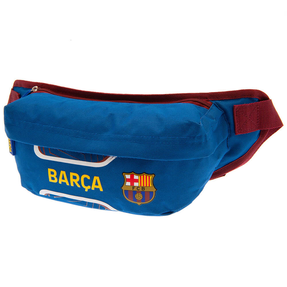 FC Barcelona Flash Cross Body Bag LKT Sport Flash design cross body bag featuring Barca text and club crest2 separate compartments with rubber zip pulls featuring raised Barca detailAdjustable body strapWipe clean polyesterOfficial licensed productApprox