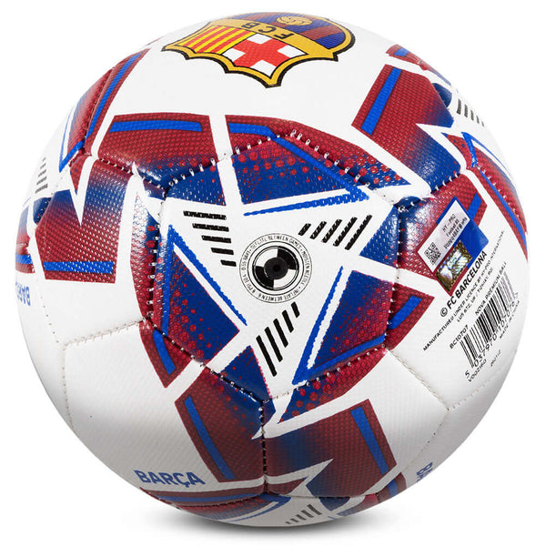 FC Barcelona Nova Premium Football LKT Sport Red and white textured premium 26 panel footballFeaturing a full colour Barca crest on a Nova design ballSuitable for 14 yrs and olderOfficial licensed productSize 5 footballApprox 69cm in circumference Soccer