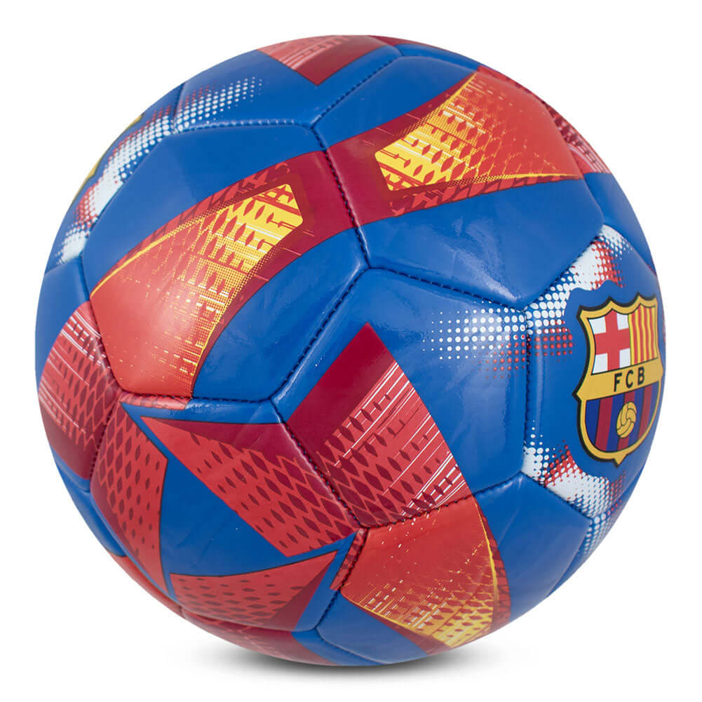 FC Barcelona Spiral Size 3 Football LKT Sport Spiral design PVC 32 panel footballFeaturing a full colour FCB crestSuitable for 6 to 9 yrs oldOfficial licensed productSize 3 footballApprox 63cm in circumference Soccer Balls