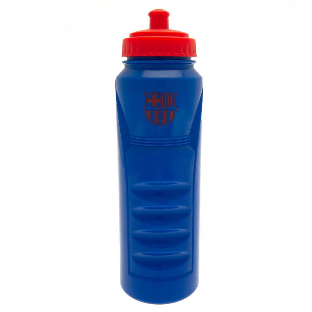 FC Barcelona Sports Drinks Bottle LKT Sport Easy grip lightweight drinks bottleClassic blue bottle with the FCB crest and a red lidWith a screw top lid and push-pull drinking spoutOfficial licensed productApprox 1000ml (35oz)Approx 26cm tall, 8cm in diame Main image