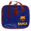 FC Barcelona Stripe Lunch Bag LKT Sport Stripe design lunch bag featuring Barca text and a full colour club crestDouble zipped opening for easy accessRubber zip pulls featuring raised FCB detailInternal elastic bottle holderWith carry handleOfficial licen