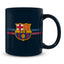 FC Barcelona Stripe Mug LKT Sport Ceramic everyday coffee mugNavy mug featuring a full colour club crestGlazed kiln fired finish with a navy handleOfficial licensed productApprox 315ml (11oz)Approx 9cm tall, 8cm in diameter Mugs