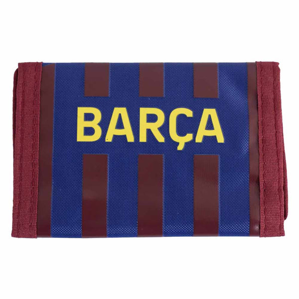 FC Barcelona Stripe Wallet LKT Sport Stripe design wallet featuring the full colour Barca club crestInternal zipped pocket and 7 additional separate compartmentsWipe clean polyesterOfficial licensed productApprox 12cm x 8cm closed Wallets