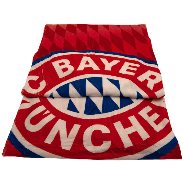 FC Bayern Munich Fleece Blanket LKT Sport Red classic design soft and warm fleece blanketFeaturing a large FC Bayern crest on a multitone red diamond pattern100% polyester machine washableOfficial licensed productApprox 170cm x 130cm Throw Blankets