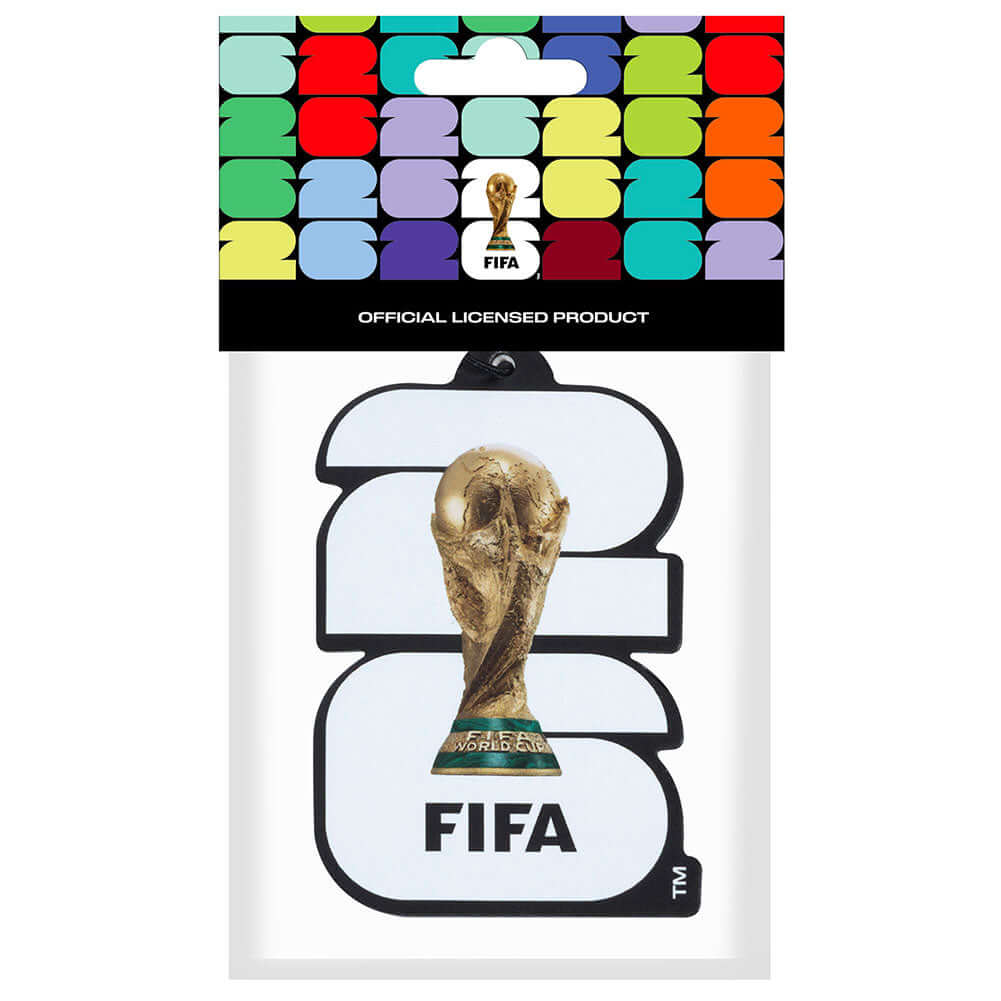 FIFA World Cup 2026 Air Freshener LKT Sport Logo shaped long lasting air freshenerFeaturing the FIFA World Cup 2026 logoThe air freshener also includes an elasticated loopOfficial licensed productApprox 8cm x 5.5cm Vehicle Air Fresheners