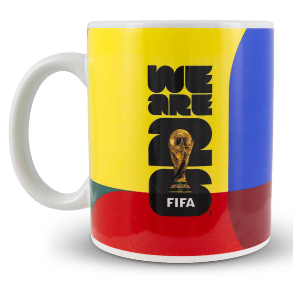 FIFA World Cup Unity 2026 Mug LKT Sport Ceramic everyday coffee mugVibrant and colourful Unity FIFA World Cup 2026 designGlazed kiln fired finish with a white handleOfficial licensed productApprox 315ml (11oz)Approx 9cm tall, 8cm in diameter Mugs
