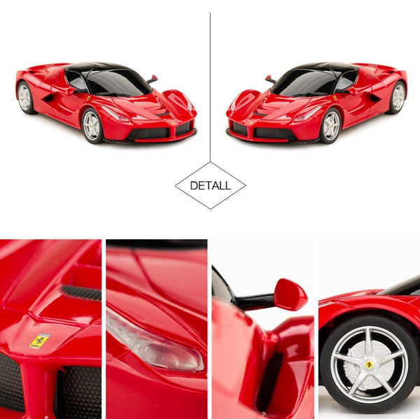 Ferrari LaFerrari Radio Controlled Car 1:24 Scale LKT Sport Comprehensive replica model true to the actual vehicle with outstanding detailing; rims, rubber tyres and a great paint finish. Working spring suspension system and adjustable front wheel alignme