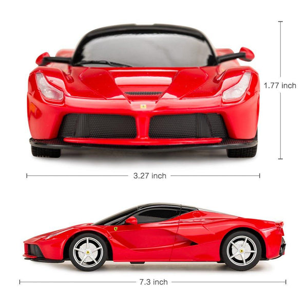 Ferrari LaFerrari Radio Controlled Car 1:24 Scale LKT Sport Comprehensive replica model true to the actual vehicle with outstanding detailing; rims, rubber tyres and a great paint finish. Working spring suspension system and adjustable front wheel alignme
