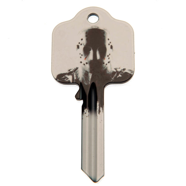 Friday The 13th Door Key LKT Sport Ready to cut blank door key featuring Jason from Friday The 13thSuitable for a UL2, UL054 or UL1, UL050 profile locksHigh quality detailed designs printed on both sidesOfficial licensed productApprox 70mm x 35mm Key Blan