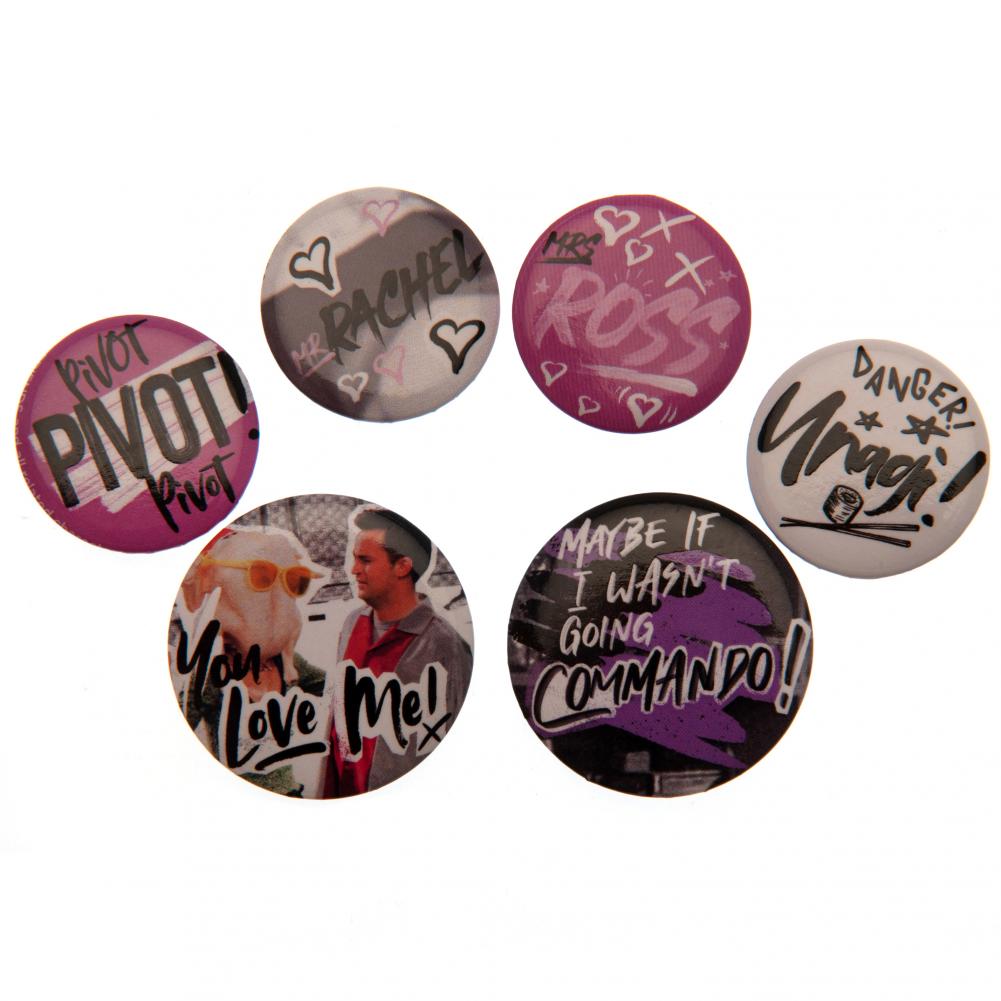 Friends Button Badge Set Doodle LKT Sport Entertainment>TV Series>Friends Pinback Buttons