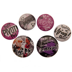 Friends Button Badge Set Doodle LKT Sport Entertainment>TV Series>Friends Pinback Buttons