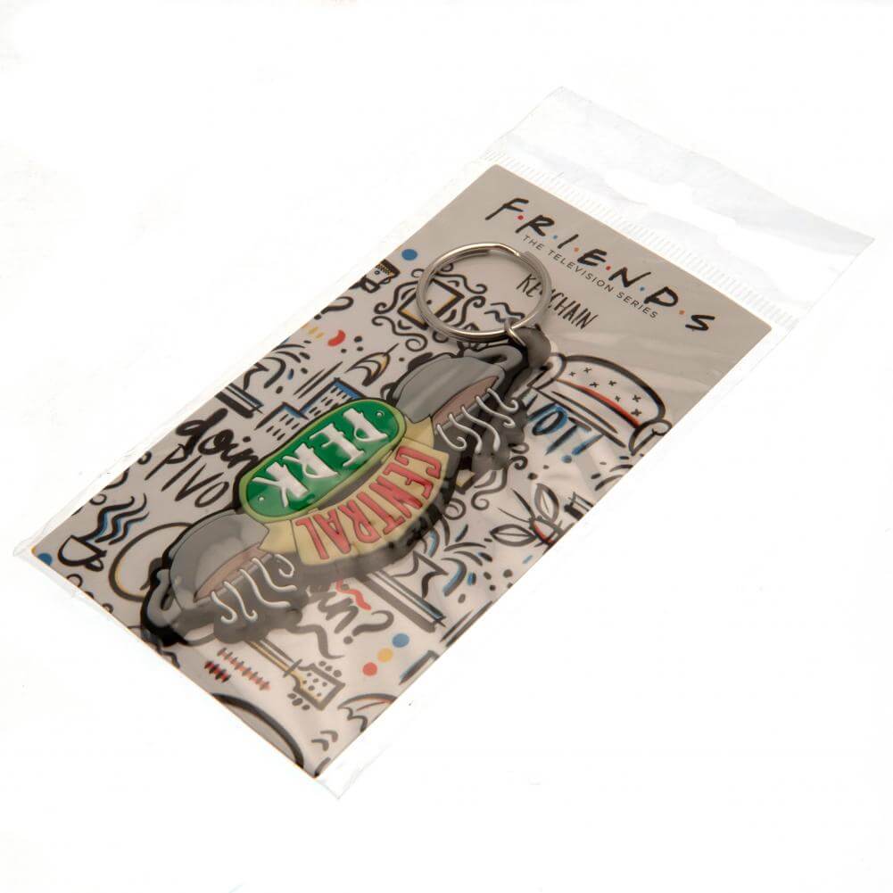 Friends Central Perk PVC Keyring LKT Sport Soft, durable 5mm thick PVC Keyring with chain and split ringBright, colourful and highly detailedIdeal for attaching to keys, bags, belts and other itemsWipe cleanOfficial licensed productApprox 90mm x 30mm Keyc