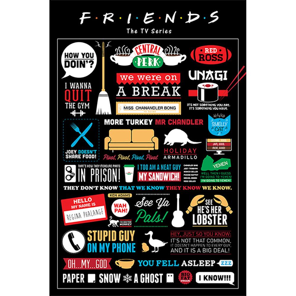 Friends Poster Infographic 150 LKT Sport Entertainment>TV Series>Friends Posters