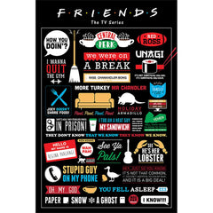 Friends Poster Infographic 150 LKT Sport Entertainment>TV Series>Friends Posters