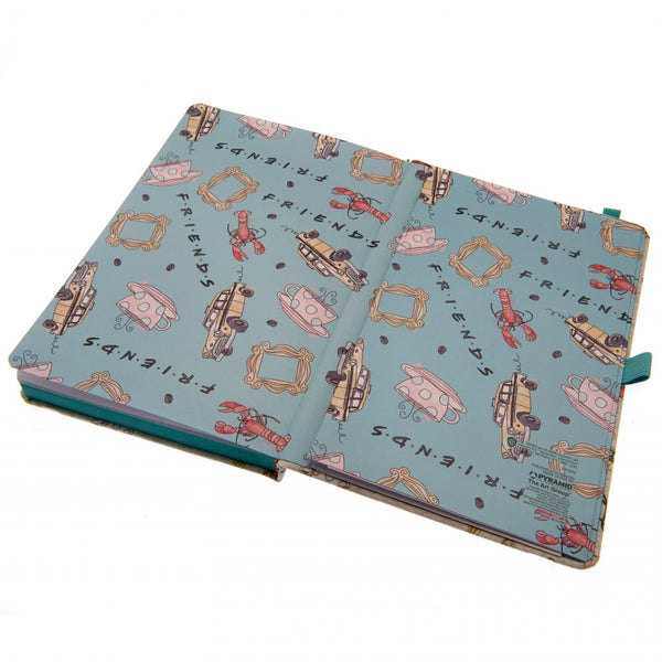 Friends Premium Notebook Marl LKT Sport Soft fabric hardback A5 notebook Friends infographic design and spine detail With an elastic closure and handy bookmark Lined pages with a small detail logo to the bottom Official licensed product Approx 14cm x 21cm