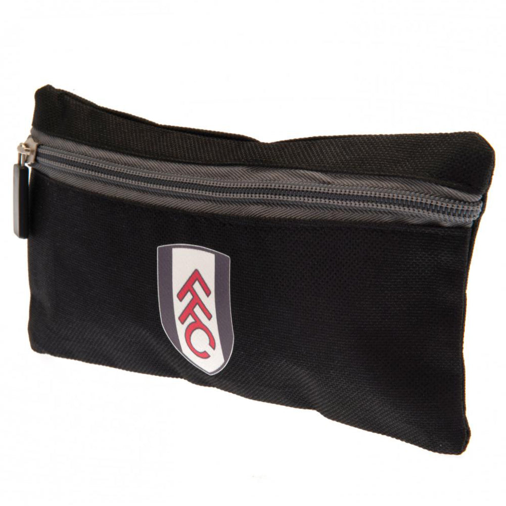 Fulham FC Crest Pencil Case LKT Sport Essential PVC zipped pouch pencil case Features a printed Fulham crest With a rubber zip pull Official licensed product Approx 21cm x 10cm With a swing tag Pen & Pencil Cases