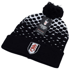 Fulham FC Fade Ski Hat LKT Sport Fade design black and white cuff knit beanie bobble hatFeatures a black bobble and cuff with an embroidered Fulham crestOfficial licensed productOne size fits all Beanies