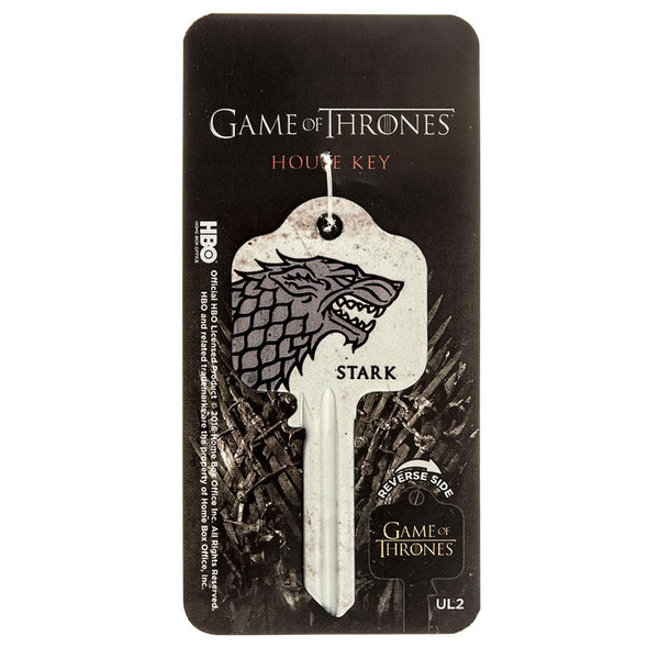 Game Of Thrones Door Key Stark LKT Sport Ready to cut blank door key featuring Game Of Thrones logo and Stark emblem Suitable for a UL2, UL054 or UL1, UL050 profile locks High quality detailed designs printed on both sides Official licensed product Approx