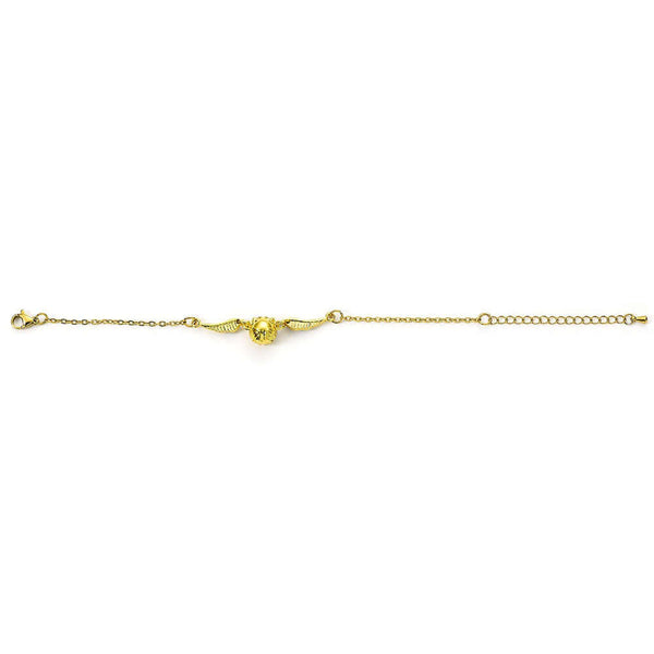 Harry Potter 3D Golden Snitch Bracelet LKT Sport Intricately designed, 3D Golden Snitch Bracelet with lobster clasp fasteningWith a fixed Golden Snitch in the middle, and moveable wings on either sideIncludes an adjustable extender chainOfficial licensed
