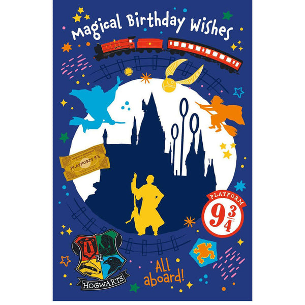 Harry Potter 3D Lenticular Birthday Card LKT Sport Vibrant 3D birthday cardFeatures a lenticular Harry Potter imageMessage inside reads 'Hope it's wonderful'Official licensed productApprox 23cm x 15cm Greeting Cards