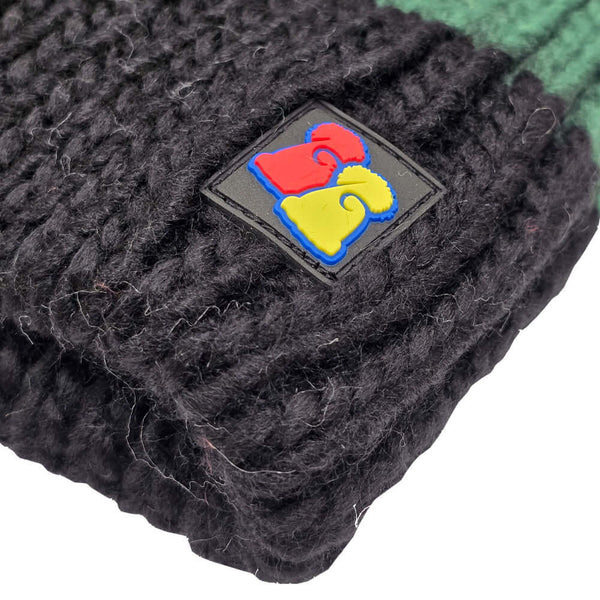 Harry Potter 'Big Bobble Hat' Slytherin LKT Sport Black, Green and White luxury knit hatFeatures an embroidered Slytherin crestWith a giant pompom, iconic with the Big Bobble Hats brandOfficial licensed productWill comfortably fit most adults and children
