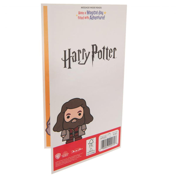 Harry Potter Birthday Card LKT Sport Colourful gloss finish birthday card Featuring chibi style characters from the movies Message inside reads 'Have a Magical day filled with Adventure!' With a plain white envelope Official licensed product Approx 23cm x