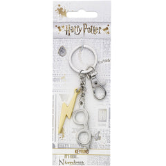 Harry Potter Charm Keyring Lightning Bolt & Glasses LKT Sport Entertainment>Movies>Harry Potter Keychains