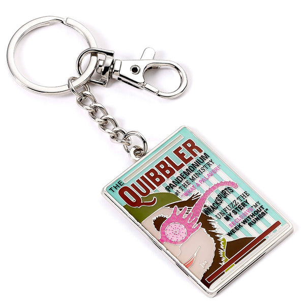Harry Potter Charm Keyring Quibbler LKT Sport Metal die stamped charm keyring with chain and split ringFeaturing an image of the tabloids front pageMetal alloy with silver style finishOfficial licensed productApprox 50mm x 35mm Keychains