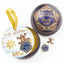 Harry Potter Christmas Gift Bauble Chocolate Frog LKT Sport Printed tin Christmas bauble decoration with a ribbon hangerHoneydukes design decoration containing a Chocolate Frog Pin BadgeOfficial licensed productBauble approx 8cm in diameter Holiday Orname