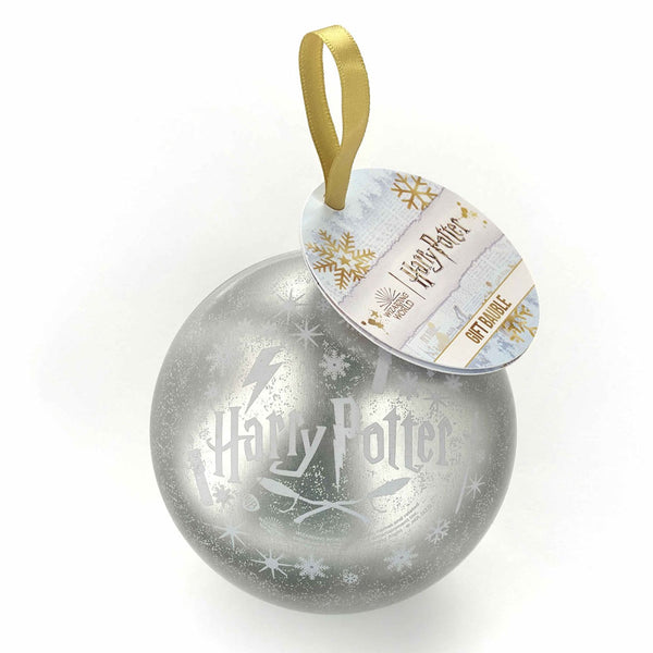 Harry Potter Christmas Gift Bauble Hufflepuff LKT Sport Printed tin Christmas bauble decoration with a ribbon hangerHufflepuff design decoration containing a silver plated house necklaceOfficial licensed productBauble approx 8cm in diameter Holiday Orname