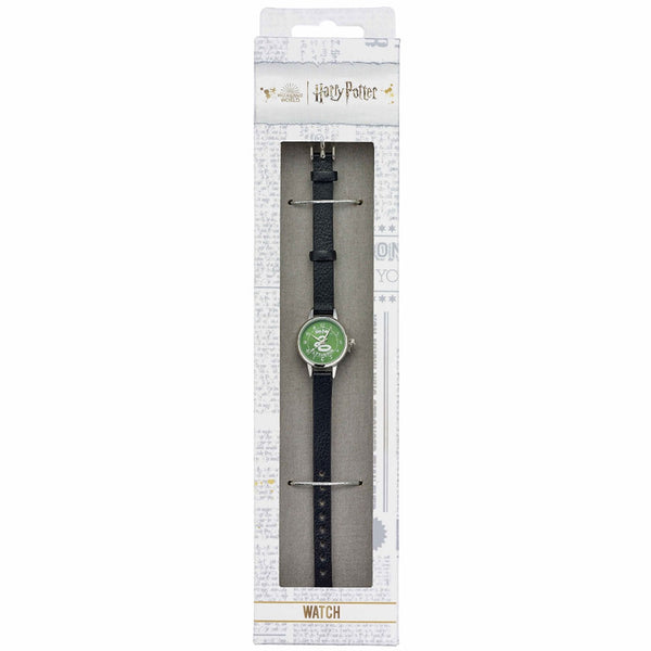 Harry Potter Colour Dial Watch Slytherin LKT Sport Ladies analogue watch with a buckle strapThe dial features a silver plated surround with a unique Slytherin designWith a black PU strap and gold plated buckleOfficial licensed productStrap width approx 8m