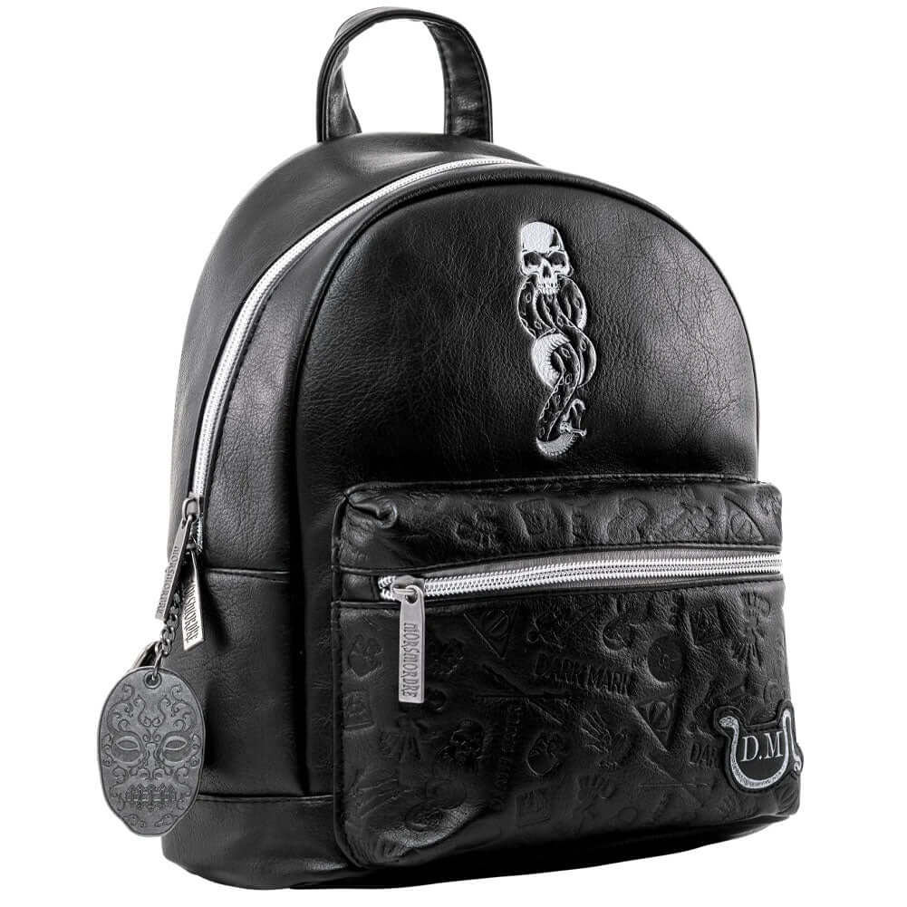 Harry Potter Dark Arts Fashion Backpack LKT Sport Embrace your inner Death Eater with this Harry Potter Dark Arts backpackPadded adjustable shoulder straps and a carry handleMain compartment has a large zipped opening for easy accessTwo zipped pockets to Main image
