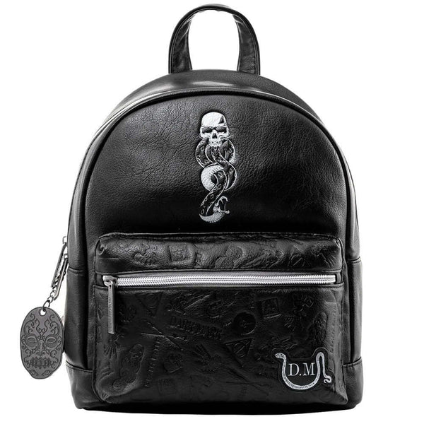 Harry Potter Dark Arts Fashion Backpack LKT Sport Embrace your inner Death Eater with this Harry Potter Dark Arts backpackPadded adjustable shoulder straps and a carry handleMain compartment has a large zipped opening for easy accessTwo zipped pockets to