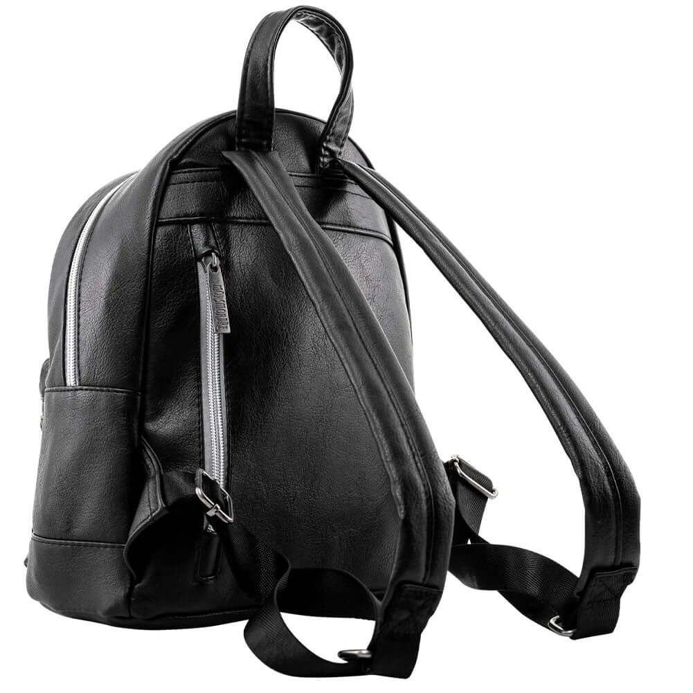 Harry Potter Dark Arts Fashion Backpack LKT Sport Embrace your inner Death Eater with this Harry Potter Dark Arts backpackPadded adjustable shoulder straps and a carry handleMain compartment has a large zipped opening for easy accessTwo zipped pockets to