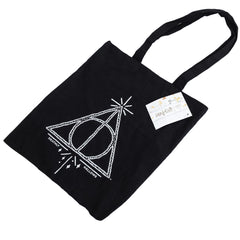 Harry Potter Deathly Hallows Canvas Tote Bag LKT Sport Entertainment>Movies>Harry Potter