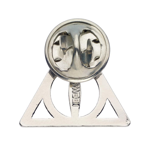 Harry Potter Deathly Hallows Pin Badge LKT Sport Silver coloured highly detailed enamel pin badge The iconic Deathly Hallows symbol on a butterfly clasp fixing Official licensed product Approx 20mm x 20mm On a backing card Brooches & Lapel Pins